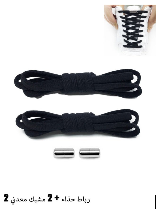 Monda No Tie Elastic Shoelaces with Shoelaces Lock Connector, No Tie Shoelaces，Convert Any Shoe to Slip-On for Running, Walking, Work Shoes for Men, Women, Kids, Seniors - Image 1