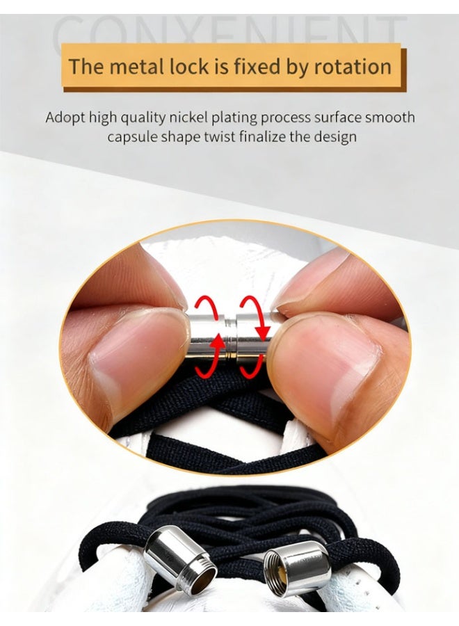 Monda No Tie Elastic Shoelaces with Shoelaces Lock Connector, No Tie Shoelaces，Convert Any Shoe to Slip-On for Running, Walking, Work Shoes for Men, Women, Kids, Seniors - Image 4