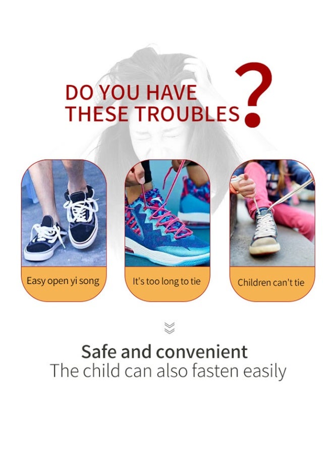 Monda No Tie Elastic Shoelaces with Shoelaces Lock Connector, No Tie Shoelaces，Convert Any Shoe to Slip-On for Running, Walking, Work Shoes for Men, Women, Kids, Seniors - Image 2