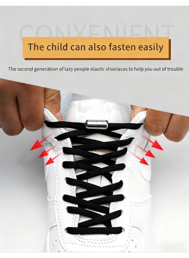 Monda No Tie Elastic Shoelaces with Shoelaces Lock Connector, No Tie Shoelaces，Convert Any Shoe to Slip-On for Running, Walking, Work Shoes for Men, Women, Kids, Seniors - Image 3