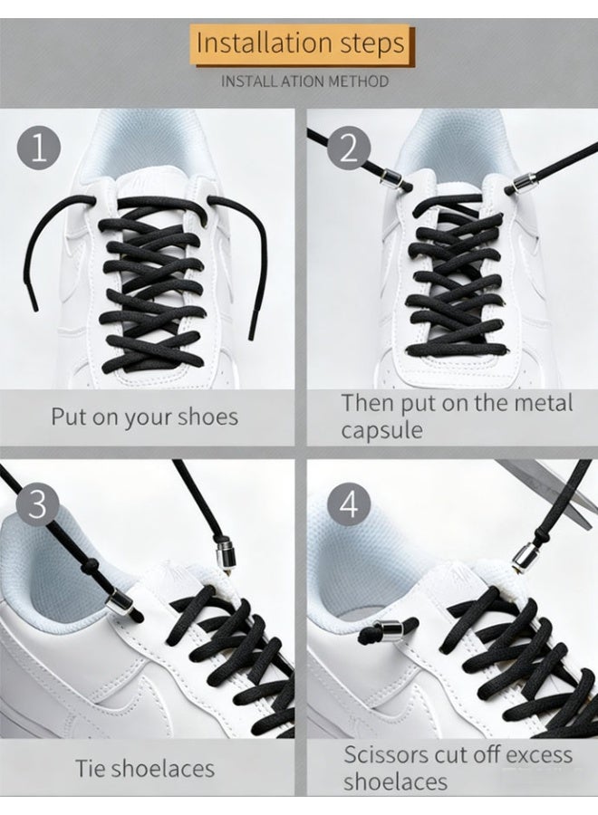 Monda No Tie Elastic Shoelaces with Shoelaces Lock Connector, No Tie Shoelaces，Convert Any Shoe to Slip-On for Running, Walking, Work Shoes for Men, Women, Kids, Seniors - Image 5