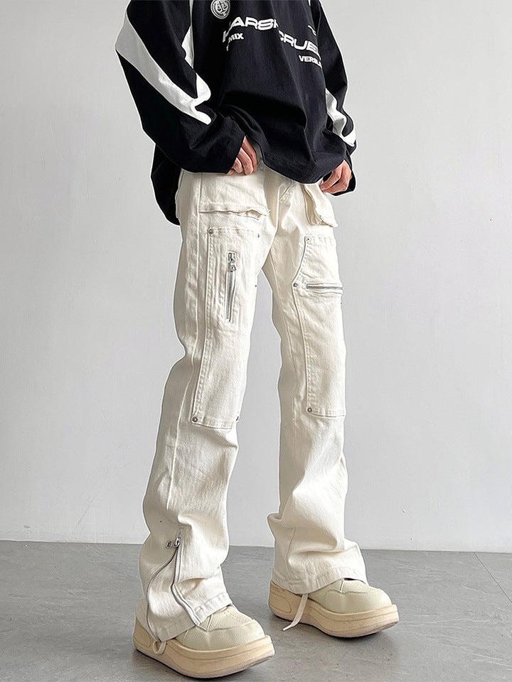 Unisex Classic Denim Jeans Loose Fit Daily Outdoor Wear - Image 1