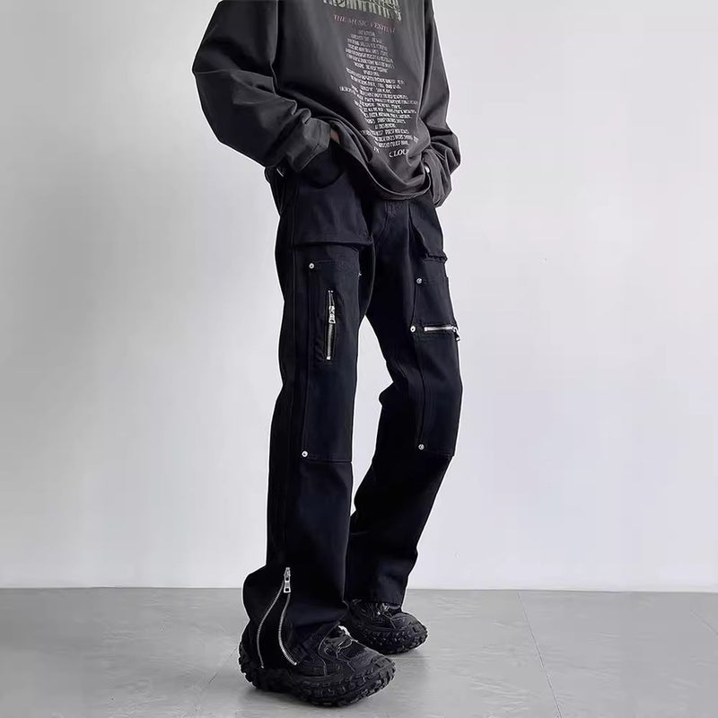 Unisex Classic Denim Jeans Loose Fit Daily Outdoor Wear - Image 5