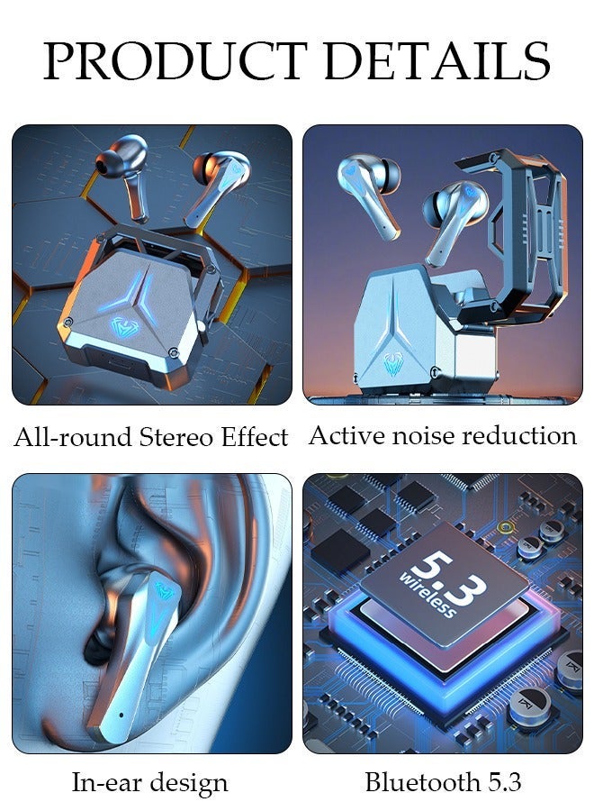 DUNISO Bluetooth Headphones Wireless Earbuds Wireless Charging Case Sports Ear buds with Bluetooth Version 5.3 Type-C Charging Port Premium Deep Bass Waterproof In-Ear Earphones for IOS and Android - Image 3