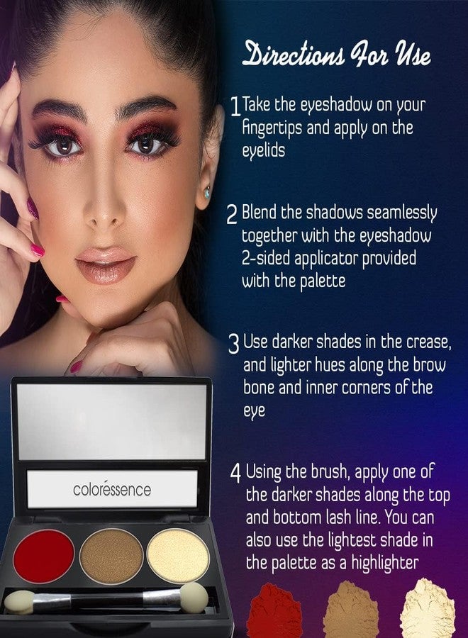 Coloressence Satin Eyeshadow Palette | Pearl Effect Eyeshades | One Swipe Application | Shimmer Effect|Amethyst-7.5gm (Pack of 2)