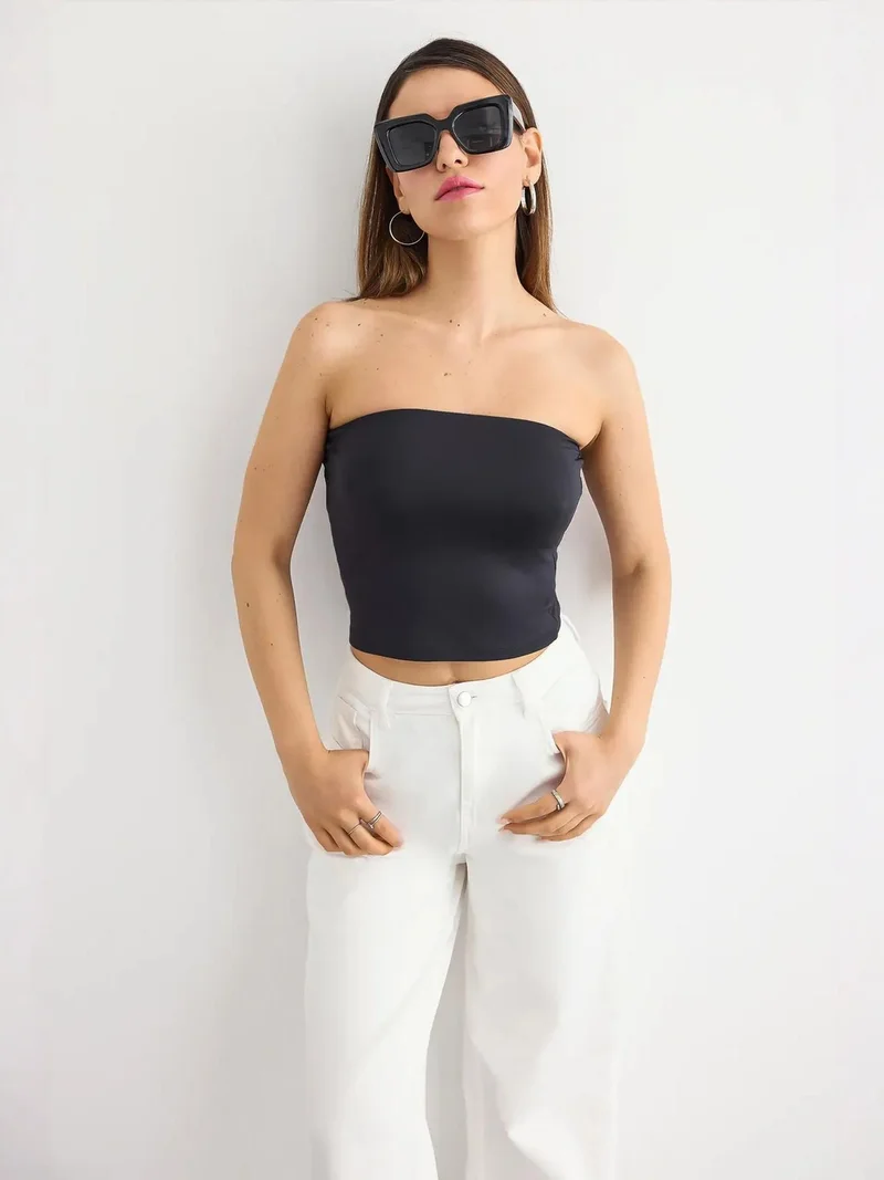HICCUP Strapless Crop Top
