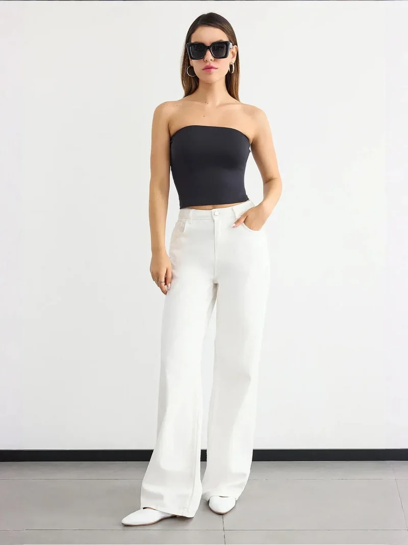 HICCUP Strapless Crop Top