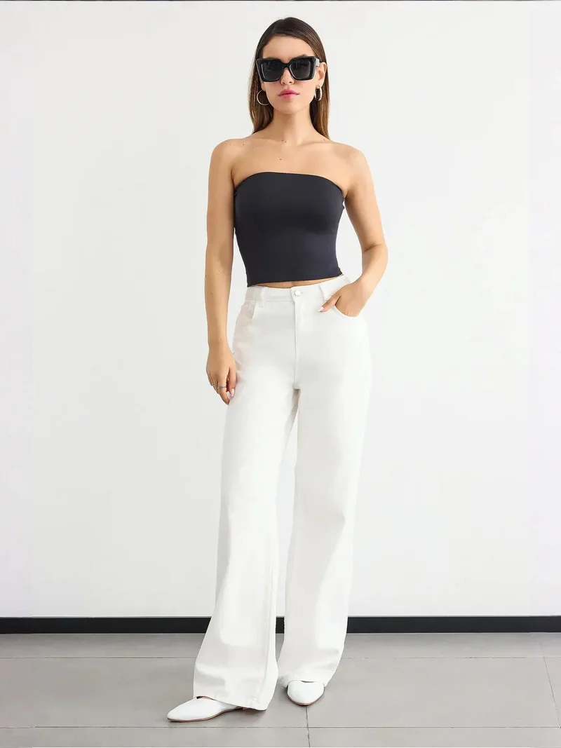 HICCUP Strapless Crop Top
