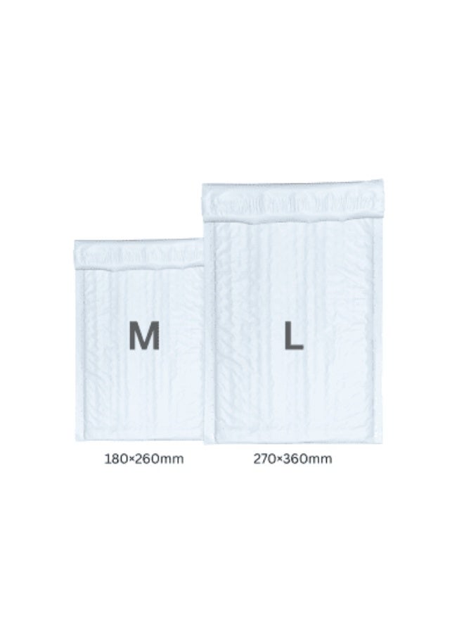 AirPouch Plastic Bubble Mailers Waterproof Padded Shipping Envelopes, Air Pouch Peel & Seal Tear-Resistant Mailers, Color White Size Medium (180×260)- 5 Pcs - Image 3