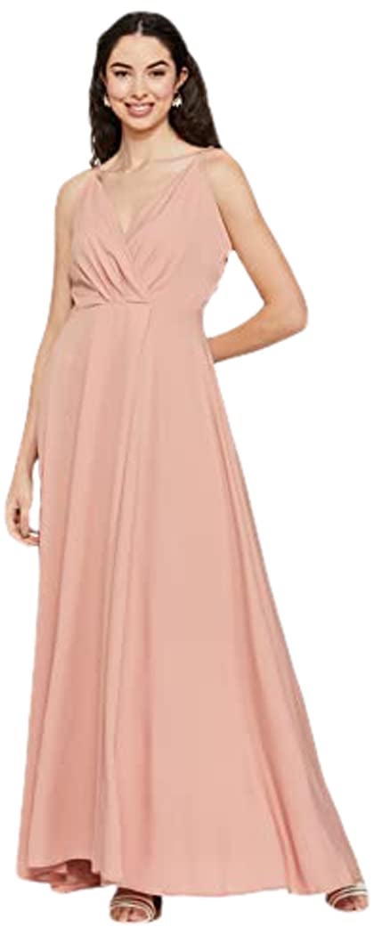 Berrylush Pink Front Slit Shoulder Strap Maxi Dress | Polyester - Image 1