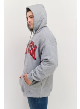 Men Hooded Embroidered Logo Long Sleeves Sweatshirt, Grey - pzsku/Z7ABEFF2003E890A1BBFFZ/45/_/1737642628/8a19f082-8a0a-4055-8259-9dd19ed16457