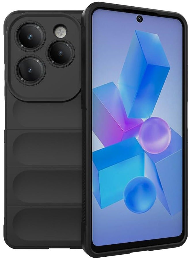 حافظة هاتف Infinix Hot 40/40 Pro، حافظة حماية ناعمة ومبتكرة لهاتف Infinix Hot 40/40 Pro، غطاء حماية مضاد للسقوط والصدمات لهاتف Infinix Hot 40/Infinix Hot 40 Pro، أسود - Image 1