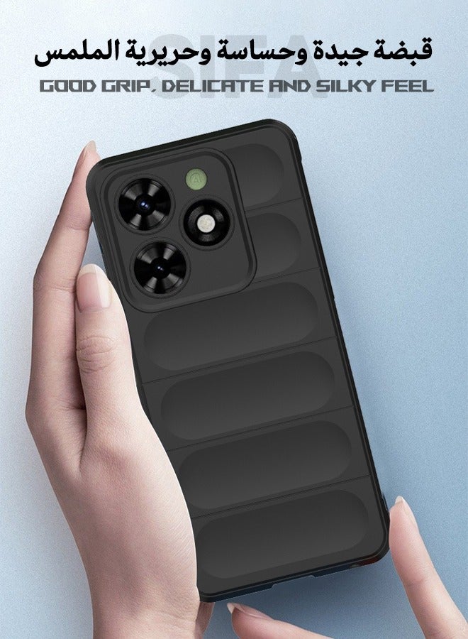 حافظة هاتف Infinix Hot 40/40 Pro، حافظة حماية ناعمة ومبتكرة لهاتف Infinix Hot 40/40 Pro، غطاء حماية مضاد للسقوط والصدمات لهاتف Infinix Hot 40/Infinix Hot 40 Pro، أسود - Image 3