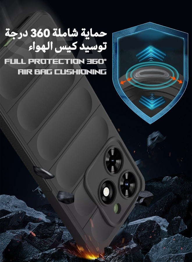 حافظة هاتف Infinix Hot 40/40 Pro، حافظة حماية ناعمة ومبتكرة لهاتف Infinix Hot 40/40 Pro، غطاء حماية مضاد للسقوط والصدمات لهاتف Infinix Hot 40/Infinix Hot 40 Pro، أسود - Image 2