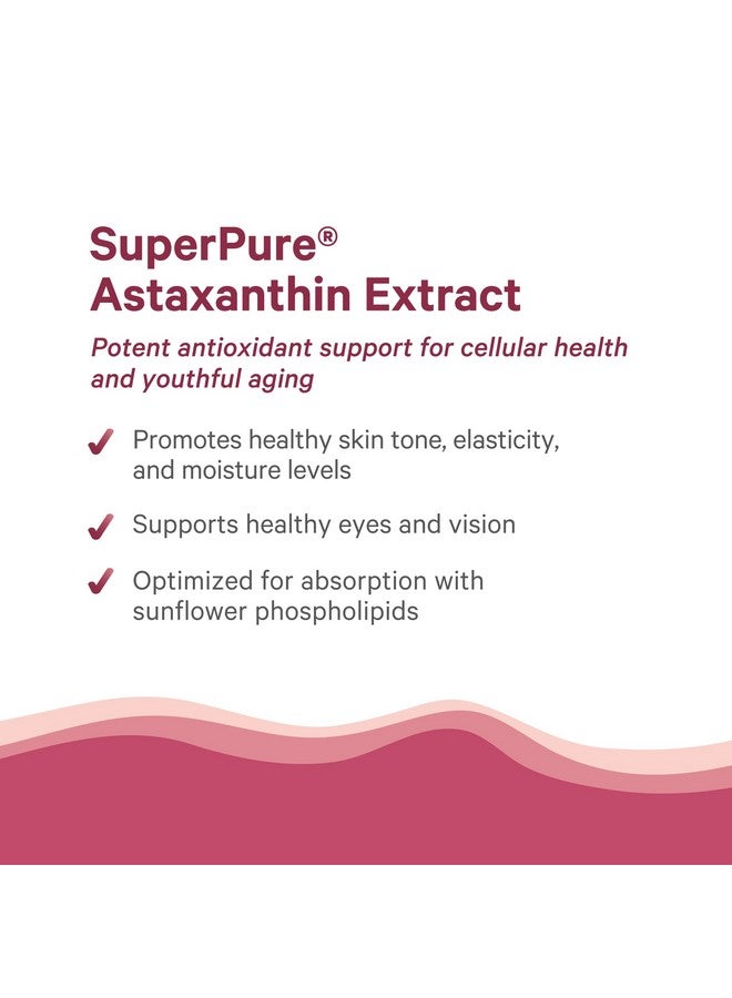 Pure Synergy مستخلص أستازانتين سوبر بيور من بيور سينرجي | أستازانتين عضوي من الطحالب مع ليسيثين عباد الشمس | دعم مضاد للأكسدة لصحة الجلد والعين (60 كبسولة) - Image 4