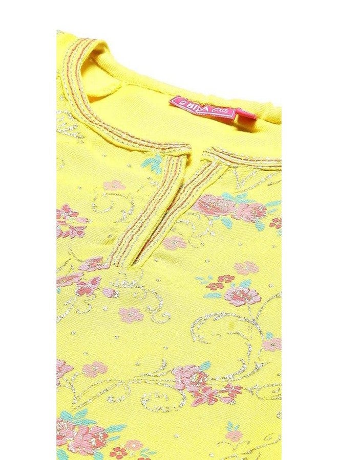 BIBA GIRL PRINTED FITTED KID(KW4330_YELLOW_13) - Image 5