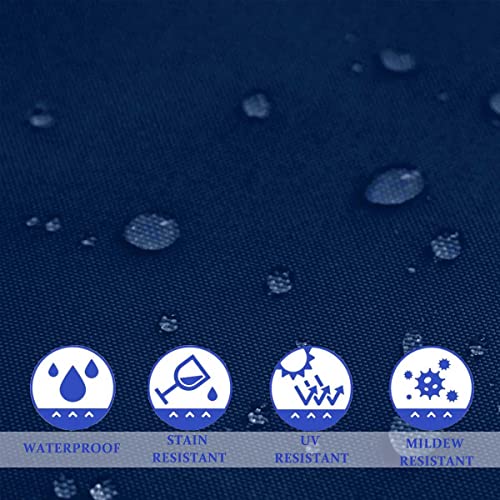 SOFJAGETQ Navy Blue Outdoor Pillow Covers, Waterproof Durable Throw Pillow Covers for Patio, Porch, Decoration Pillow Covers (18x18 inches, 2PCs) - Image 2