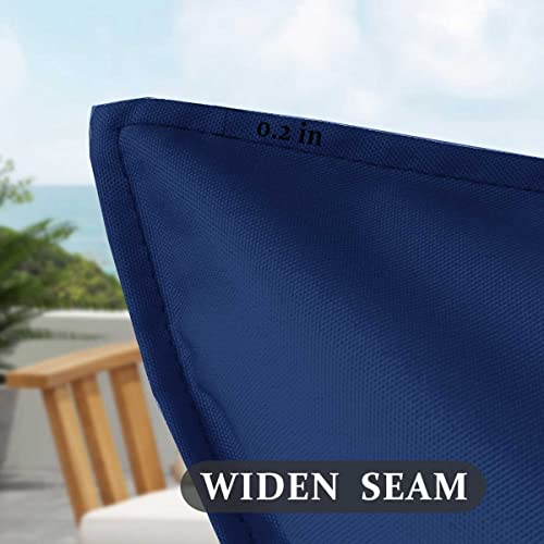 SOFJAGETQ Navy Blue Outdoor Pillow Covers, Waterproof Durable Throw Pillow Covers for Patio, Porch, Decoration Pillow Covers (18x18 inches, 2PCs) - Image 4