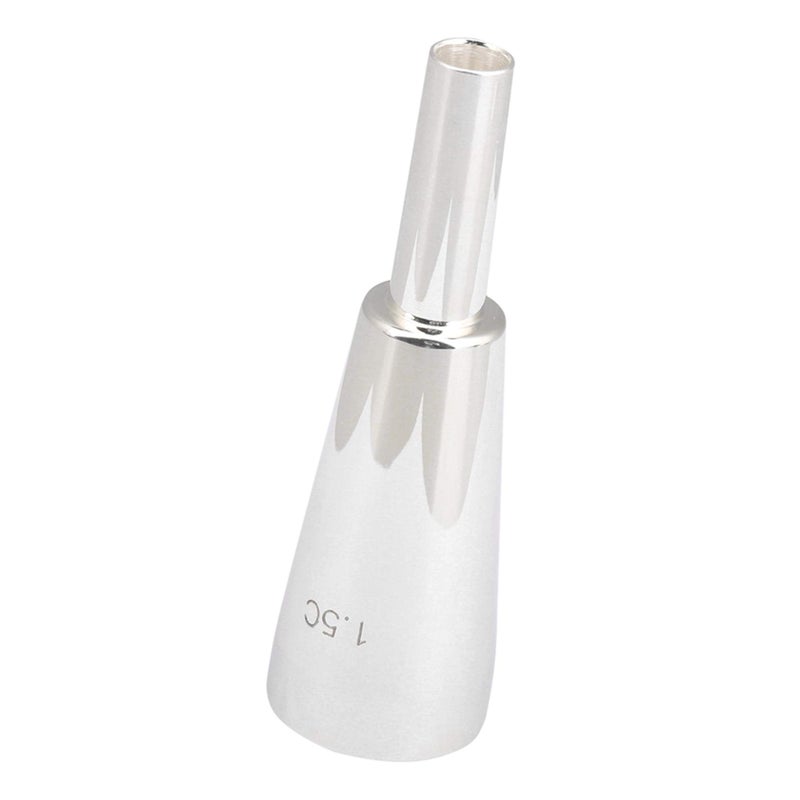 Mxfans Heavyweight Bullet Trumpet Mouthpiece 1.5C - Silver Plated Brass for Standard Trumpet Enhanced Tone & Flexibility for Concert Pop & Jazz - Image 3