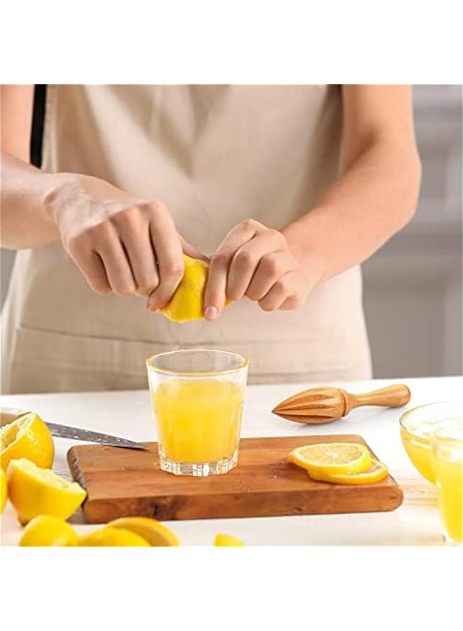 2 Pcs Wooden Citrus Reamer Lemon Hand Juicer Beech Wood Handheld Citrus Juicer Easy to Hold Kitchen Juicing Tool Manual Orange Lime Lemon Juice Reamer Extractor for Daily Home Bar Cafe Restaurant Us  - Image 5