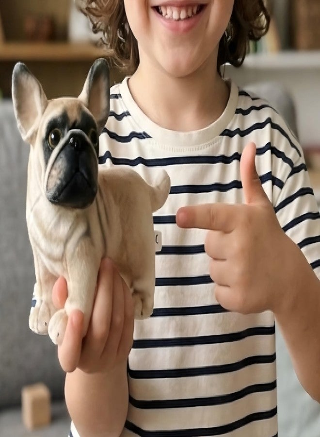 Tickles Cute Bull Dog Soft Stuffed Plush Animal Toy for Kids Girls & Boys Birthday Gift (Color: Brown Size: 20 cm) - Image 3