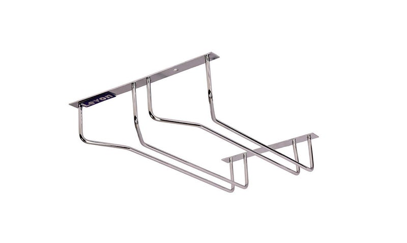 LEVON Modern Red Wine Goblet Glass Hanger | Stainless Steel Holder Hanging Rack Shelf Bar Party Drink Supply (Double) - Image 2