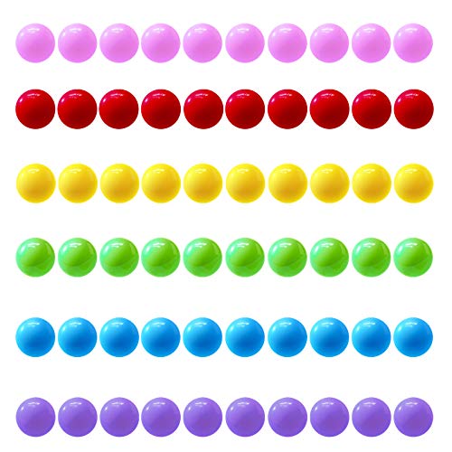 Hotusi 60 Pcs Chinese Checkers Marbles Balls in 6 Colors14mm Game Replacement Balls for Marble Run Marbles Game Home Decoration - Image 1