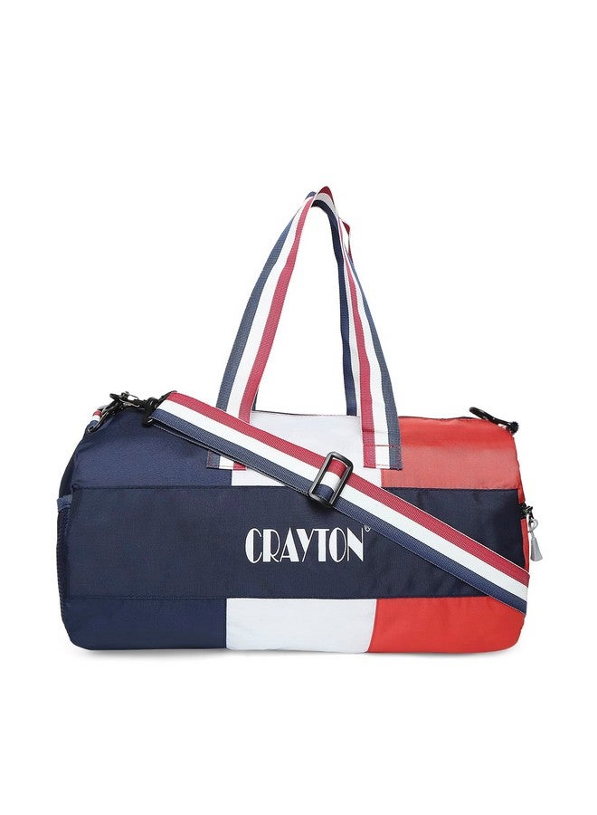 Crayton Duffel Gym Bag in Blue, Red and White - Image 1