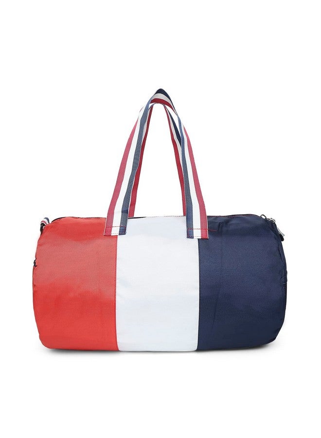 Crayton Duffel Gym Bag in Blue, Red and White - Image 3