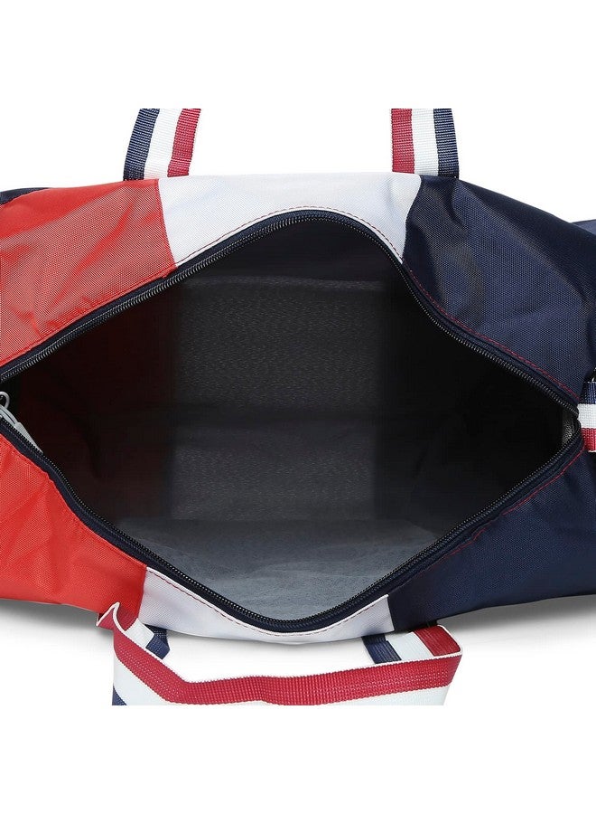 Crayton Duffel Gym Bag in Blue, Red and White - Image 5
