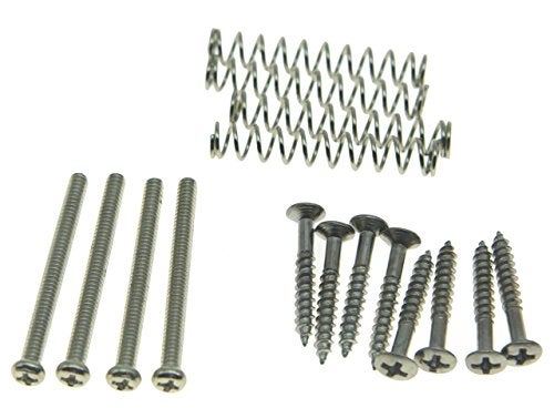 KAISH American Thread Humbucker Pickup Height Screws Humbucker Pickup Ring Pickup Surround Frame Mounting Screws Springs for USA thread pickups Nickel - Image 1