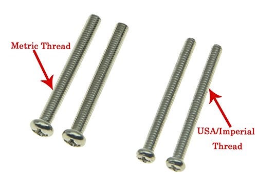 KAISH American Thread Humbucker Pickup Height Screws Humbucker Pickup Ring Pickup Surround Frame Mounting Screws Springs for USA thread pickups Nickel - Image 5