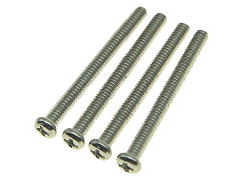 KAISH American Thread Humbucker Pickup Height Screws Humbucker Pickup Ring Pickup Surround Frame Mounting Screws Springs for USA thread pickups Nickel - Image 2