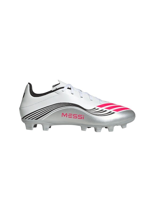 Adidas أديداس F50 ميسي كلوب فيرم/أحذية متعددة الأسطح - أبيض/أحمر لوسيد - Image 1