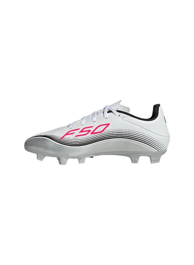 Adidas أديداس F50 ميسي كلوب فيرم/أحذية متعددة الأسطح - أبيض/أحمر لوسيد - Image 4
