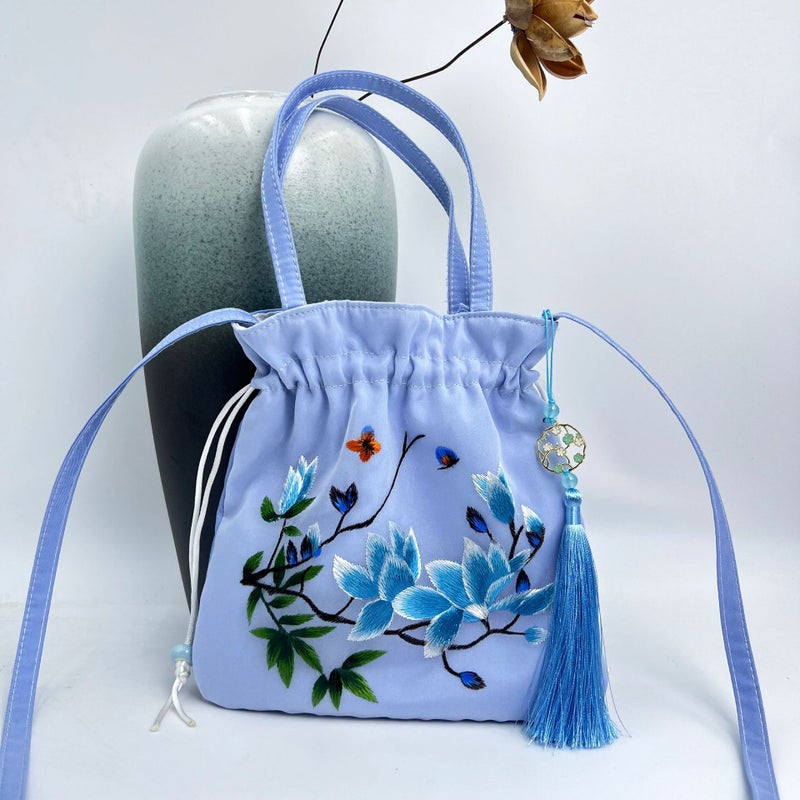 Chinese-Style Suzhou Embroidery Bag, Traditional Chinese Style Handbag, Hanfu Matching Handbag, Tiktok Ancient Style Crossbody Bag, Casual Versatile Artistic Small Bag - Image 1