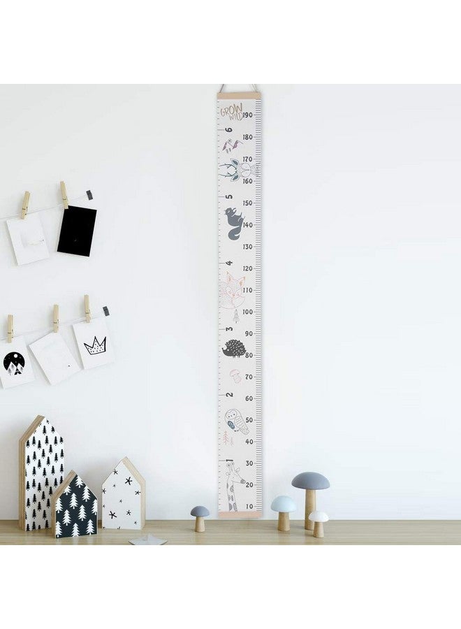 Estink Children Size Measurement Growth Chart Height Tape Measure Removable Wall Mounted Portable Tape Measure Wall Hanging Paper Decoration with Cute Animal Pattern 200 * 20cm (1) - Image 1