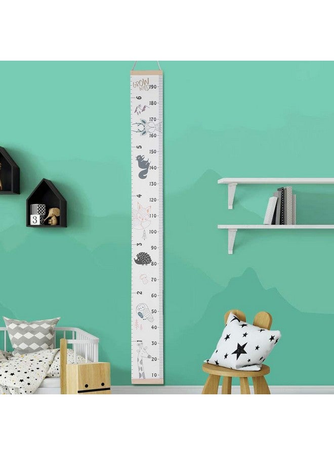 Estink Children Size Measurement Growth Chart Height Tape Measure Removable Wall Mounted Portable Tape Measure Wall Hanging Paper Decoration with Cute Animal Pattern 200 * 20cm (1) - Image 4