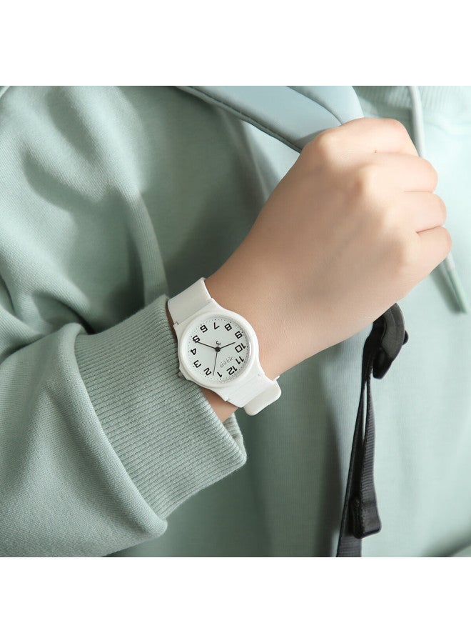 Julius (Julius) Unisex Sports Watch Youth Simple Student Quartz Waterproof Men And Women Neutral Watch White Ja-1055A - Image 1