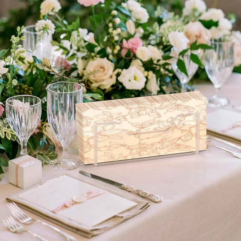 PITBVO Napkin Holder, Clear Acrylic Guest Paper Towel Holder for Bathroom Washbasin Side, Vertical Square Disposable Hand Towel Paper Waterproof Lucite Holder for Kitchen Hotel Restaurant Use - Image 4