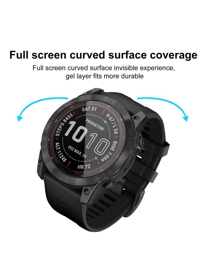 HuHa For Garmin Fenix 7X 2pcs xDfind Curved 3D Composite Material Soft Film Screen Protector - Image 3