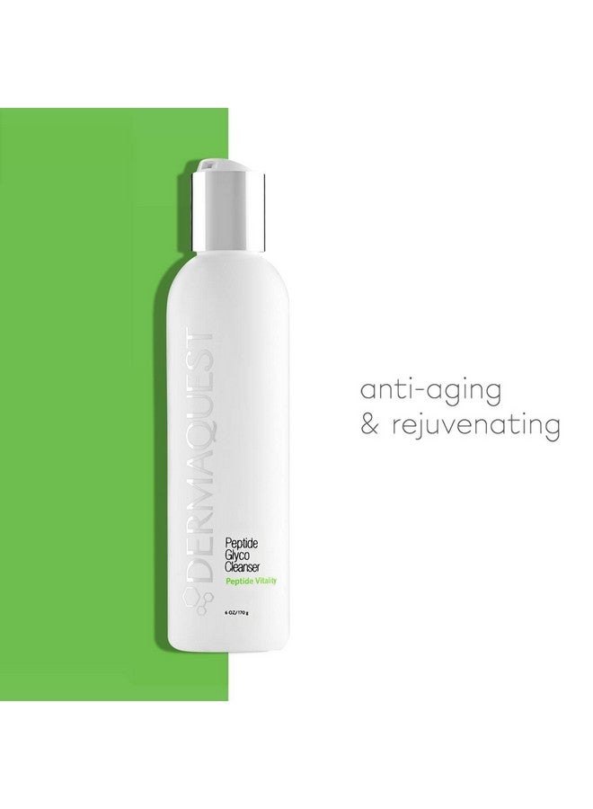 ديرما كويست منظف ديرماكويست ببتيد فيتاليتي الكريمي ببتيد جليكو - غسول مقشر للوجه بحمض الجليكوليك بنسبة 15% - منظف للمسام - منظف للوجه للنساء والرجال - يزيل الخطوط الدقيقة والتجاعيد (6 أونصة) - Image 4