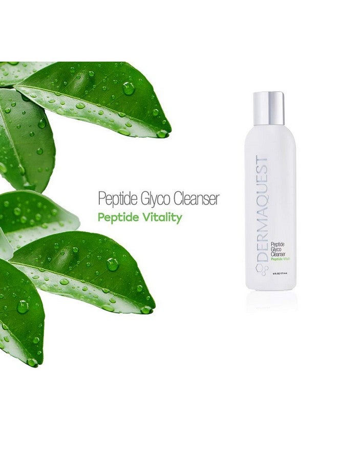 ديرما كويست منظف ديرماكويست ببتيد فيتاليتي الكريمي ببتيد جليكو - غسول مقشر للوجه بحمض الجليكوليك بنسبة 15% - منظف للمسام - منظف للوجه للنساء والرجال - يزيل الخطوط الدقيقة والتجاعيد (6 أونصة) - Image 3