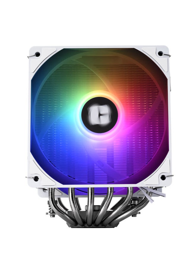 Thermalright مبرد الهواء ثيرمالرايت بييرليس أسيassin 120 ديجيتال أرجب أبيض مع شاشة LCD، ستة أنابيب حرارية، برج مزدوج، مبرد أبيض - Image 4