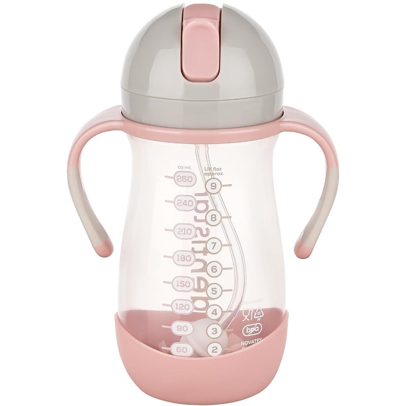 ZAMBOO Dentistar® Straw Cup 260 ml - Baby Bottle with Dynamic Straw from 6 Months - Leak-proof Baby Drinking Bottle with Non-Slip Handles Including Cleaning Brush - BPA - Made in Germany - Image 1