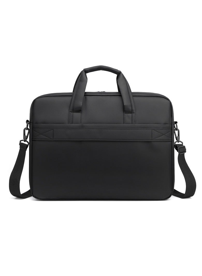 16 Inch Laptop Bag Lightweight Large Capacity Computer Bag Travel Business Briefcase Water Resistance Shoulder Messenger Bag for Men and Women Work Office School black - Image 1