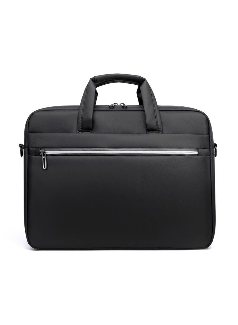 16 Inch Laptop Bag Lightweight Large Capacity Computer Bag Travel Business Briefcase Water Resistance Shoulder Messenger Bag for Men and Women Work Office School black - Image 2