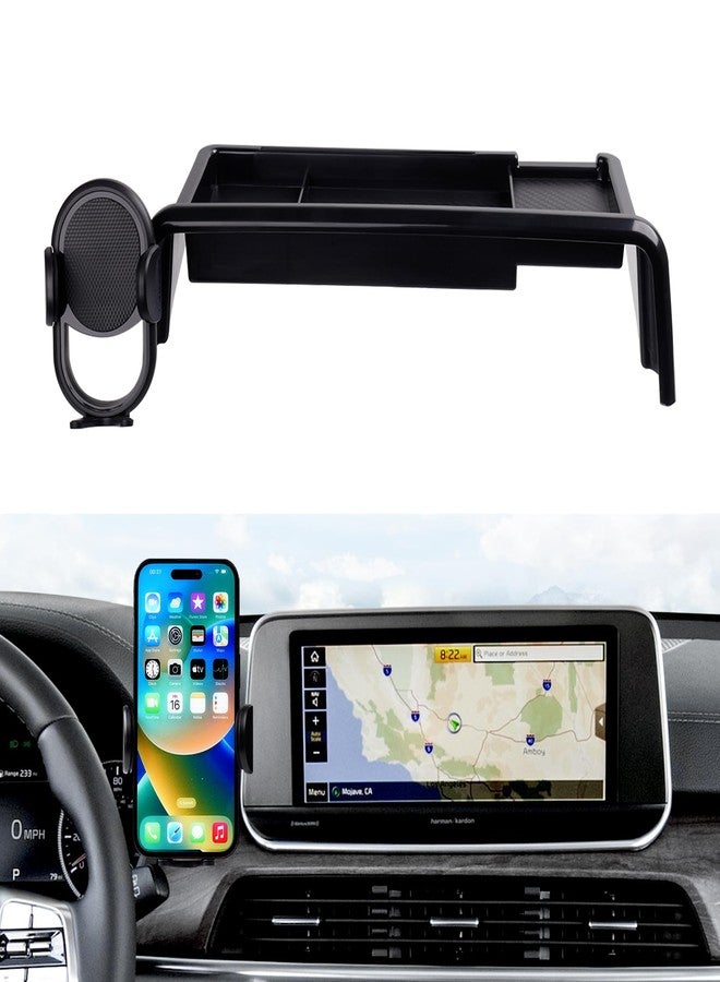 Autorder Car Phone Holder for 2020-2022 KIA Telluride Accessories 10.25-Inch Cell Phone Mount with Dash Organizer Hands-Free 360 Degree Rotation - Image 1