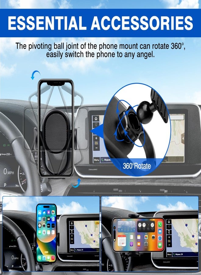 Autorder Car Phone Holder for 2020-2022 KIA Telluride Accessories 10.25-Inch Cell Phone Mount with Dash Organizer Hands-Free 360 Degree Rotation - Image 5