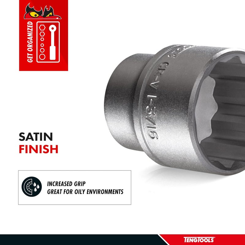 TENGTOOLS Teng Tools M120518-C Regular Bi Hexagon Socket 18mm 1/2in Square Drive - Image 4